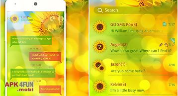 Go sms pro sunflower theme
