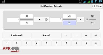 Oms fractions calculator