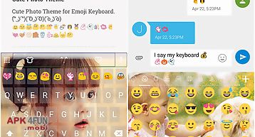 Cute photo emoji keyboard skin
