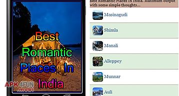 Best romantic places in india