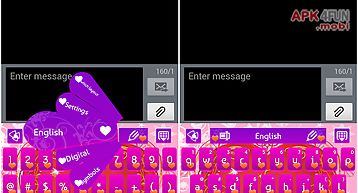 Go keyboard purple heart