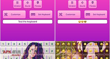 Photo keyboard with emoticons