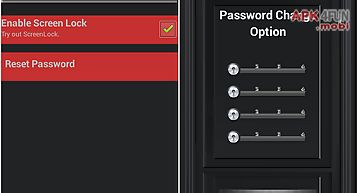 Door screen lock with password