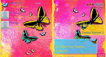 Theme butterfly for go sms