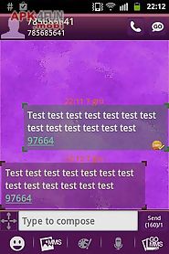 go sms theme purple violet