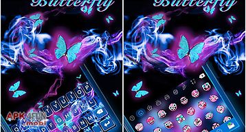 Blue butterfly kika keyboard