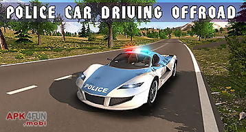 Police car driving offroad