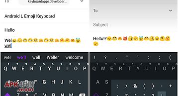 Purple emoji androidl keyboard