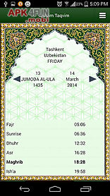 muslim taqvimi (prayer times)