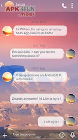 go sms pro sunrise theme