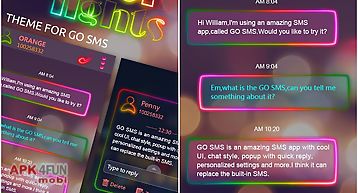 Go sms pro neonlight theme