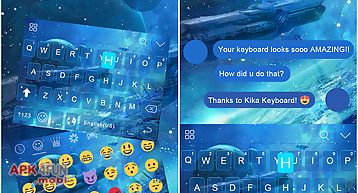 Space blue kika keyboard theme