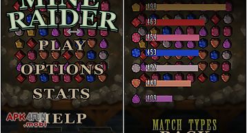 Mine raider match 3 gems