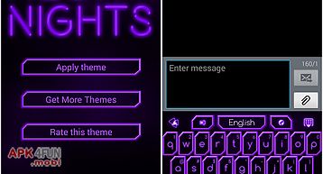 Go keyboard purple neon theme