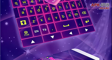 Keyboard skin neon purple