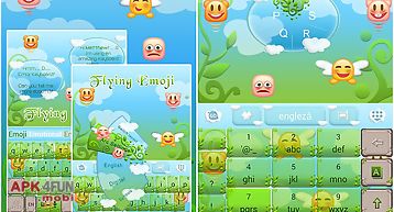 Flying emoji go keyboard theme