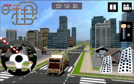 garbage truck driver 3d
