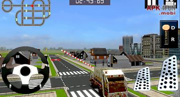 Garbage truck driver 3d