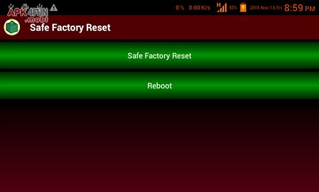 safe factory reset