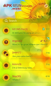go sms pro sunflower theme