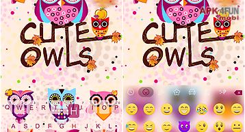 Cute owls for emoji ikeyboard