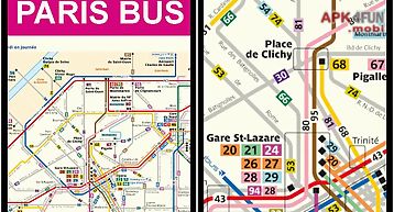 Paris bus metro train maps