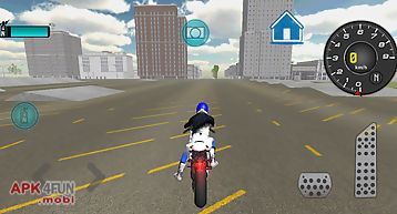 Fast motorcycle driver 3d