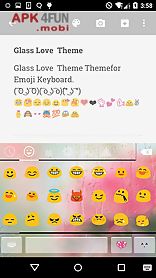 free glass cute keyboard theme