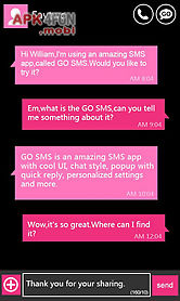 go sms pro wp8 pink themeex