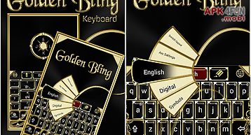 Golden bling keyboard