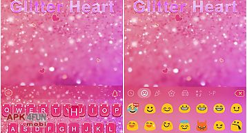 Glitter heart emoji keyboard