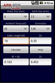 cable impedance calculator zs