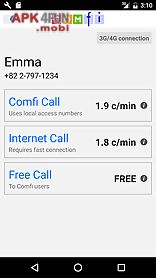 comfi free international call