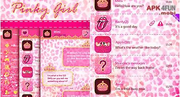Go sms pinky girl theme