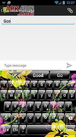 keyboard theme glass flowers