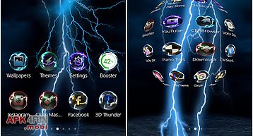 Lightning storm tech 3d theme