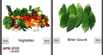 Kids learning vegetable names