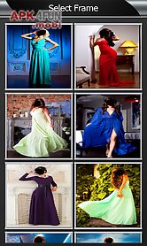 woman long dress photo montage