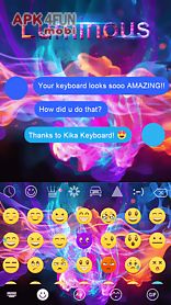 luminous emoji ikeyboard theme