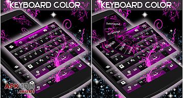 Color keyboard neon pink