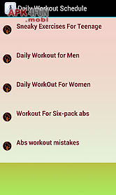 daily workout schedule