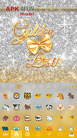 golden bow kika keyboard theme
