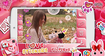 Love stickers for pictures