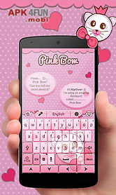 pink bow go keyboard theme
