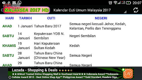 kalendar 2017 - malaysia (hd)