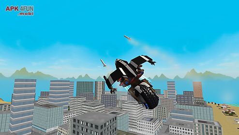 flying police motorcycle rider
