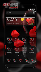 red love heart theme