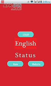english status only