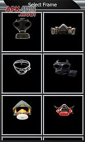 gas masks photo montage