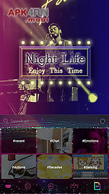 nightlife kika keyboard theme